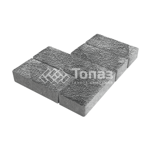 Тротуарная плитка 200х100х100, антрацит с мраморной крошкой