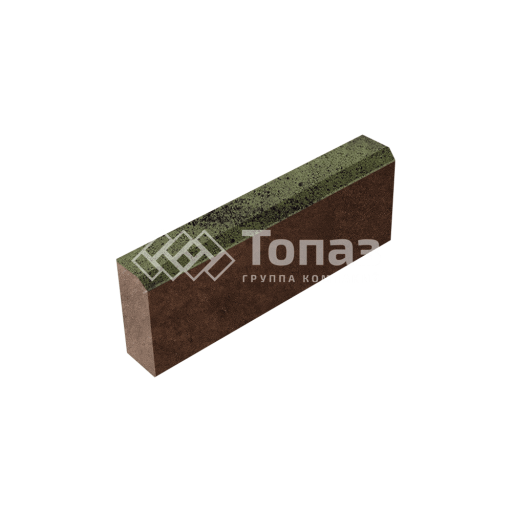 Камень бортовой БР 50.20.8, янтарь, коричневое основание