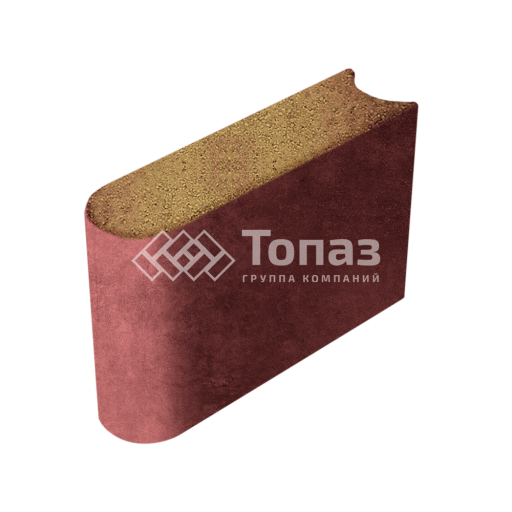 Камень бортовой БРШ 50.20.8, каир, красное основание