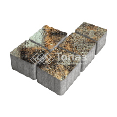 Тротуарная плитка Антик, агат кофейный, 4 см