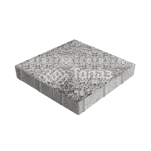 Тротуарная плитка Квадрат 500х500х70, аляска белая на камне