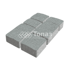 Тротуарная плитка Старый город, серая на камне, 4 см