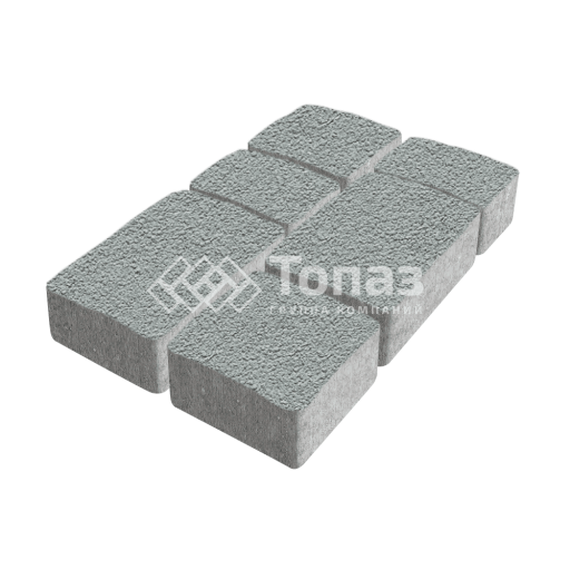 Тротуарная плитка Старый город, серая на камне, 4 см