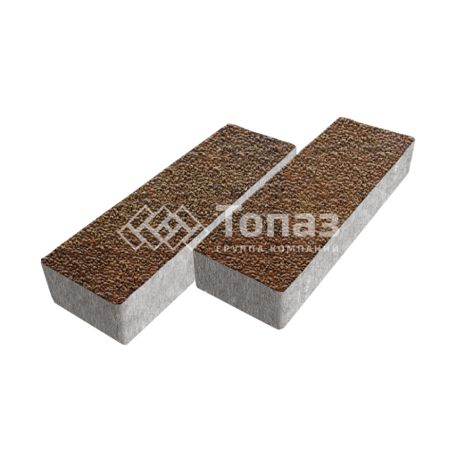 Тротуарная плитка 300х100х60, джафар оранжевый с мраморной крошкой