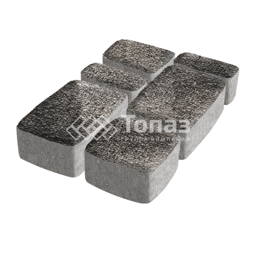 Тротуарная плитка Классико, агат коричневый с мраморной крошкой, 4 см