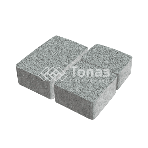 Тротуарная плитка Старый город, серая на камне, 6 см