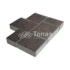 Тротуарная плитка Новый город, кармен с гранитной крошкой, 6 см