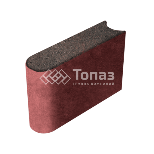 Камень бортовой БРШ 50.20.8, кармен, красное основание