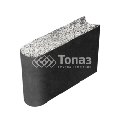 Камень бортовой БРШ 50.20.8, аляска белая, черное основание