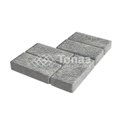 Тротуарная плитка Брусчатка, аква с гранитной крошкой, 4 см