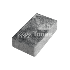 Тротуарная плитка Брусчатка, черно-белая на камне, 4 см