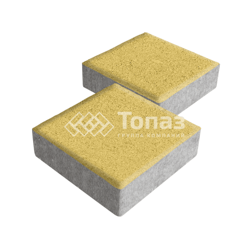 Тротуарная плитка Квадрат 200х200х40, желтая