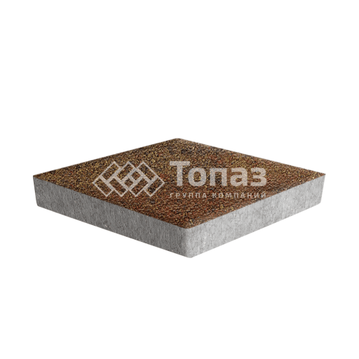 Тротуарная плитка Ромб, джафар оранжевый на камне, 6 см