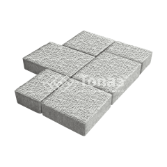 Тротуарная плитка Новый город, белая с мраморной крошкой, 4 см