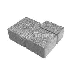 Тротуарная плитка Лэндхаус, серо-белая с мраморной крошкой, 8 см