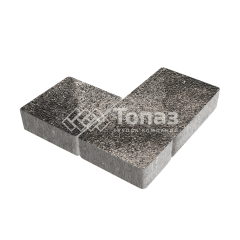 Тротуарная плитка Новый город, агат коричневый на камне, 8 см