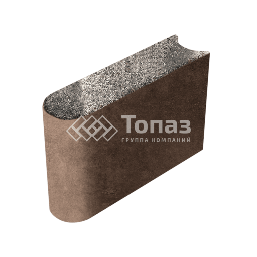 Камень бортовой БРШ 50.20.8, агат коричневый, коричневое основание