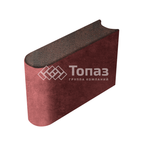 Камень бортовой БРШ 50.20.8, клинкер, красное основание