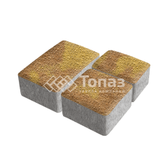 Тротуарная плитка Старый город, шафран с гранитной крошкой, 4 см