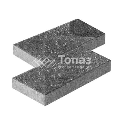 Тротуарная плитка 500х250х60, аляска черная