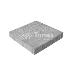 Тротуарная плитка Квадрат 400х400х60, серо-белая