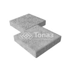 Тротуарная плитка Квадрат 400х400х60, серо-белая