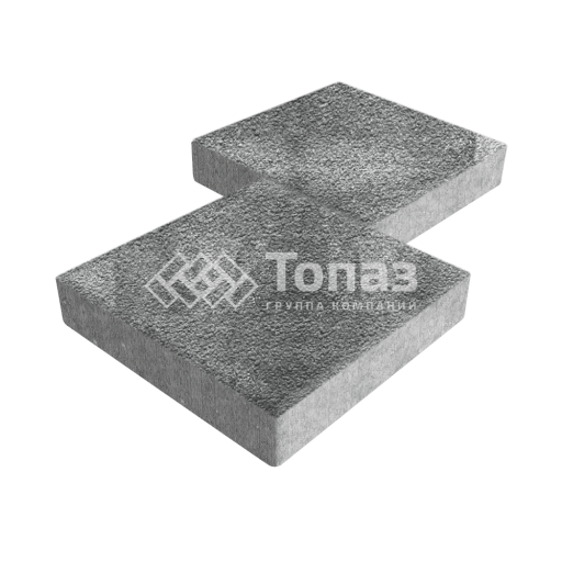 Тротуарная плитка Квадрат 500х500х70, антрацит на камне