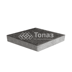 Тротуарная плитка Ромб, джафар черный на камне, 6 см