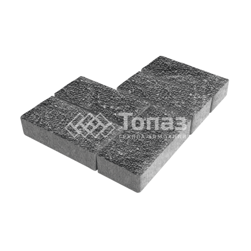 Тротуарная плитка 200х100х60, аляска черная с мраморной крошкой