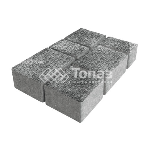 Тротуарная плитка Лэндхаус, антрацит с гранитной крошкой, 6 см