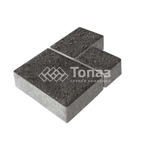 Тротуарная плитка Бергамо, джафар черный, 6 см