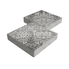 Тротуарная плитка Квадрат 300х300х60, аляска белая с гранитной крошкой