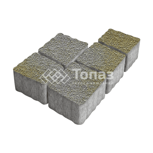 Тротуарная плитка Антик, меланж с мраморной крошкой, 4 см