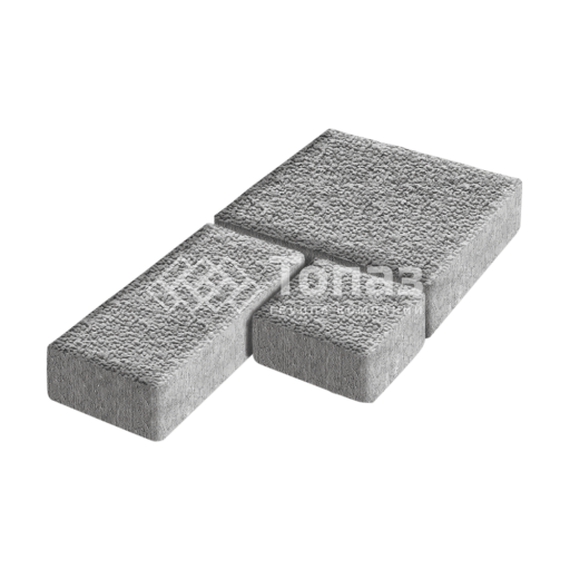 Тротуарная плитка Рубико, серо-белая с мраморной крошкой, 4 см