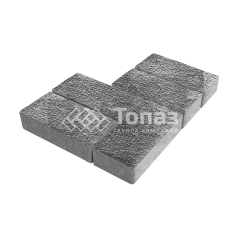 Тротуарная плитка 200х100х60, антрацит с мраморной крошкой