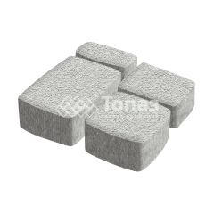 Тротуарная плитка Классико, белая на камне, 6 см