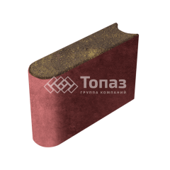 Камень бортовой БРШ 50.20.8, осень, красное основание