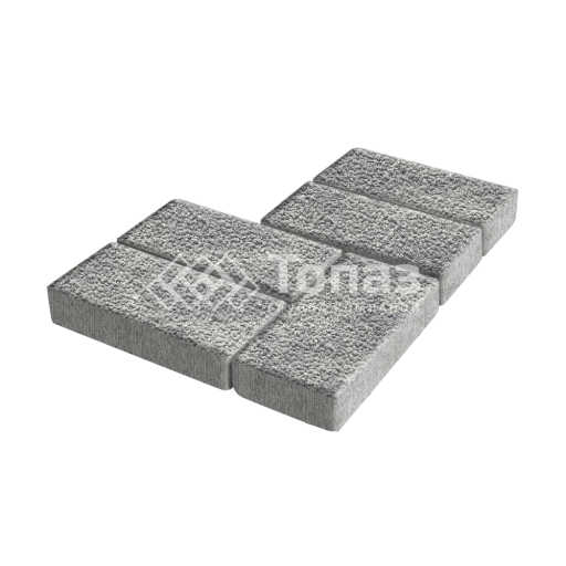 Тротуарная плитка Брусчатка, аква с гранитной крошкой, 10 см