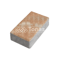 Тротуарная плитка Брусчатка, сансет, 4 см