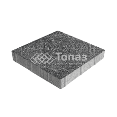 Тротуарная плитка Квадрат 300х300х60, аляска черная с гранитной крошкой