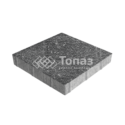 Тротуарная плитка Квадрат 300х300х60, аляска черная с гранитной крошкой