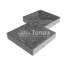Тротуарная плитка Квадрат 300х300х60, аляска черная с гранитной крошкой