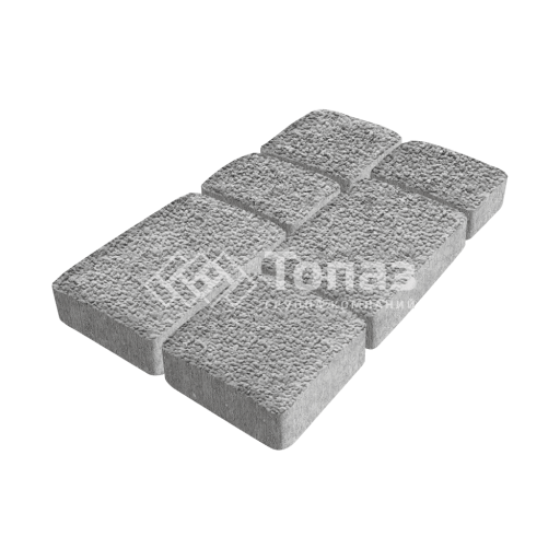 Тротуарная плитка Брук, серо-белая с гранитной крошкой, 4 см