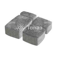 Тротуарная плитка Классико, антрацит с мраморной крошкой, 4 см