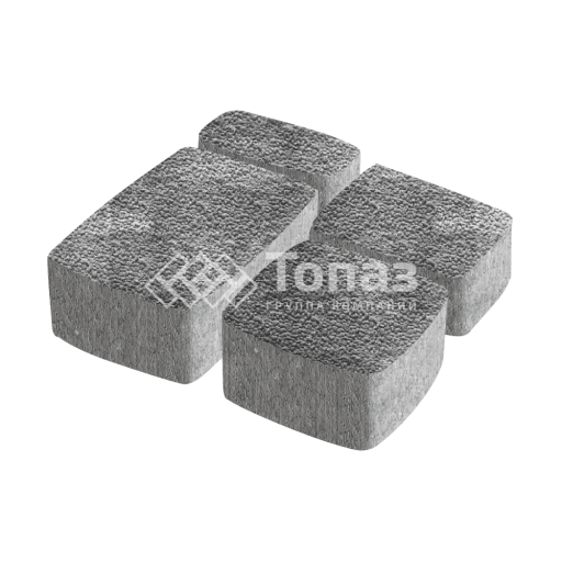 Тротуарная плитка Классико, антрацит с мраморной крошкой, 4 см