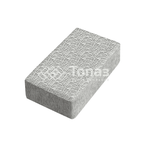 Тротуарная плитка Брусчатка, белая с мраморной крошкой, 8 см