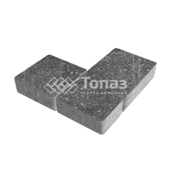 Тротуарная плитка Новый город, аляска черная на камне, 8 см