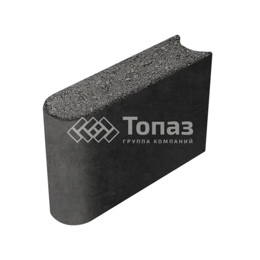 Камень бортовой БРШ 50.20.8, джафар черный, черное основание