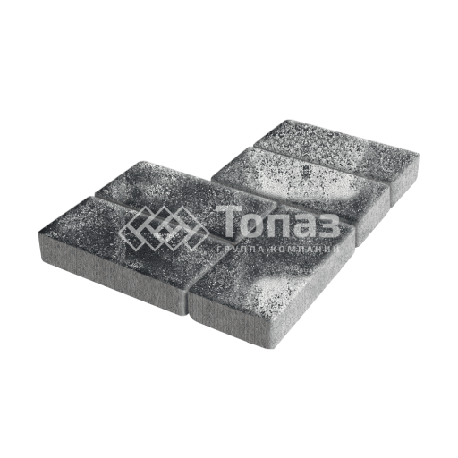 Тротуарная плитка Брусчатка, черно-белая, 8 см