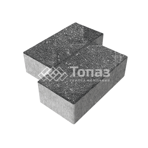 Тротуарная плитка 240х120х70, аляска черная на камне